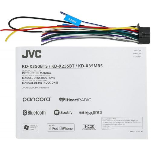  JVC 1-DIN Digital Media Receiver (KD-X255BT)