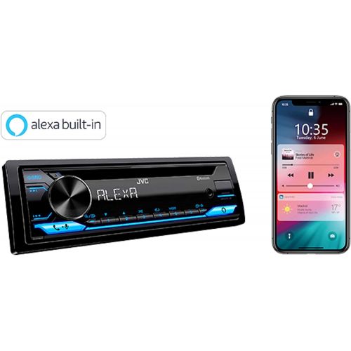  JVC KD-R780BT Built-in Bluetooth Dual Phone Connection iPodiPhoneAndroid CD MP3 AM FM USB AUX Input EQ Car Stereo Player Pandora Control iHeart Radio compatibility Receiver w FR