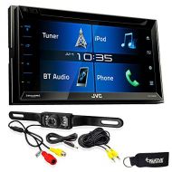 JVC KW-V330BT 6.8 Double DIN Bluetooth in-Dash DVDCDAMFMDigital Media Car Stereo with Rear View Camera