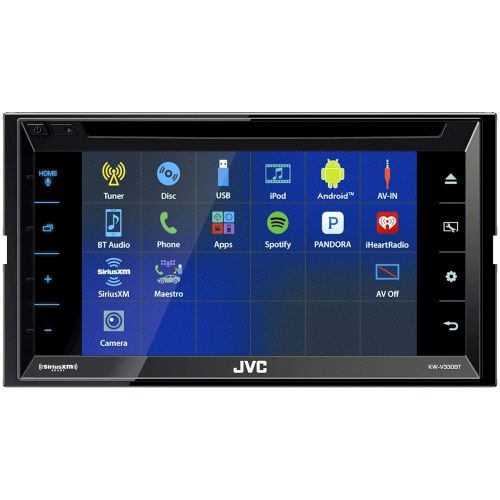  JVC KW-V330BT 6.8 Double DIN Bluetooth in-Dash DVDCDAMFMDigital Media Car Stereo with Rear View Camera