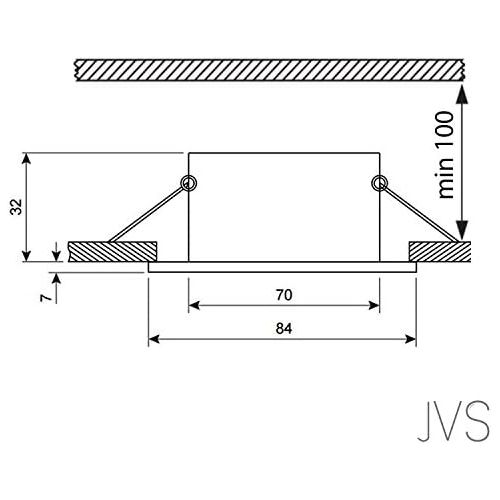  JVS LED Recessed Light Venice with X 7?W LED 230?V IP44?LED Flush Mount Spot Lights ceiling recessed ceiling downlight set ceiling spotlight 230?V Volt Square Cold White (White), EEK A