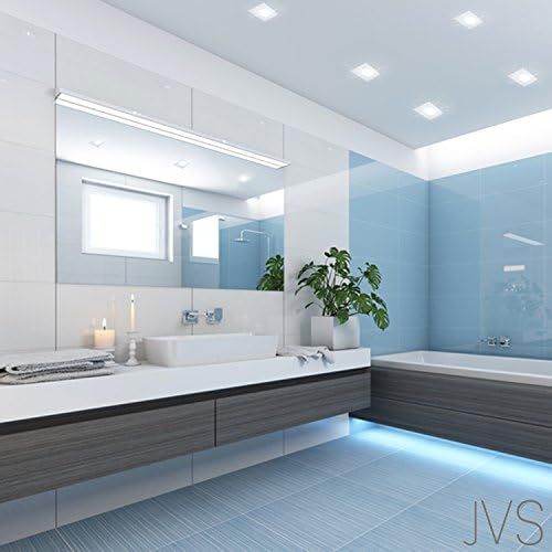  JVS LED Recessed Light Venice with X 7?W LED 230?V IP44?LED Flush Mount Spot Lights ceiling recessed ceiling downlight set ceiling spotlight 230?V Volt Square Cold White (White), EEK A