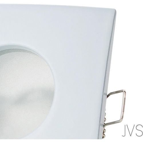  JVS LED Recessed Light Venice with X 7?W LED 230?V IP44?LED Flush Mount Spot Lights ceiling recessed ceiling downlight set ceiling spotlight 230?V Volt Square Cold White (White), EEK A