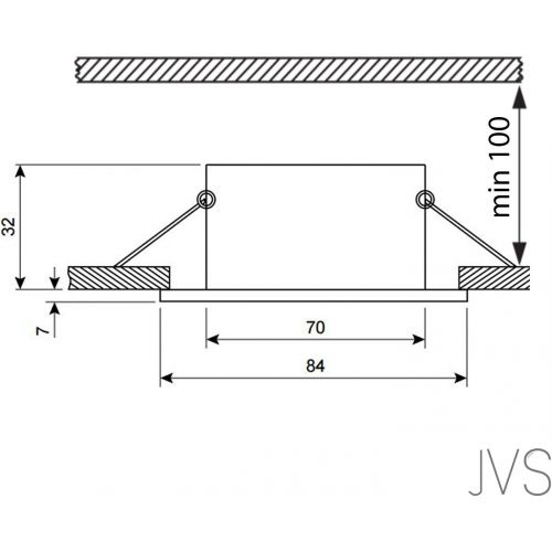  JVS LED Recessed Light Venice with X 7?W LED 230?V IP44?LED Flush Mount Spot Lights ceiling recessed ceiling downlight set ceiling spotlight 230?V Volt Square Cold White (White), EEK A