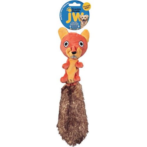  JW Pet Company Crackle Heads Skippy Squirrel Dog Toy