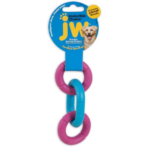  JW Pet Company Mini Invincible Chains Dog Toy, Colors Vary