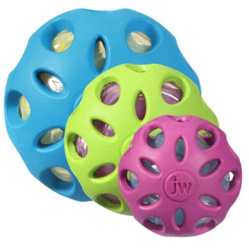  JW Pet Company Crackle Heads Crackle Ball Dog Toy, Large