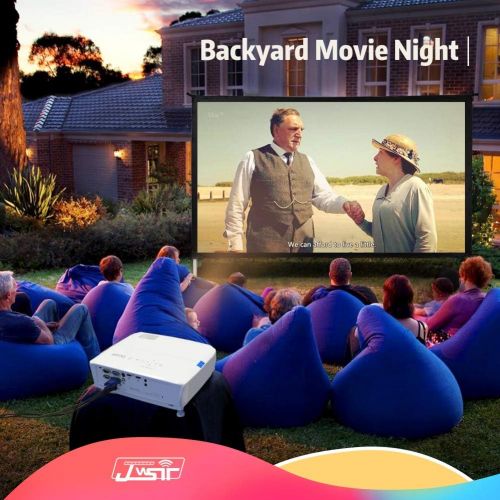  [아마존 핫딜]  [아마존핫딜]JWSIT JWST Projector Screen with Stand, 100 4K HD Outdoor/Indoor Portable Projector Screen 16:9 Foldable Camping Gaming Backyard Movie, Outdoor Projector Screen White