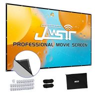 JWSIT Projector Screen 150 inch, Premium 3 Layers PVC 150 inch 16:9 HD Portable Projector Screen, Premium Indoor Outdoor Movie Screen Anti-Crease Projection Screen for Home Theater Backy