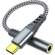 JXMOX USB Type C to 3.5mm Female Headphone Jack Adapter,USB C to Aux Audio Dongle Cable Cord Compatible with Samsung Galaxy S22 S21 S20 Ultra Note 20 10 S10 S9 Plus,Pixel 4 3 2 XL,iPad P