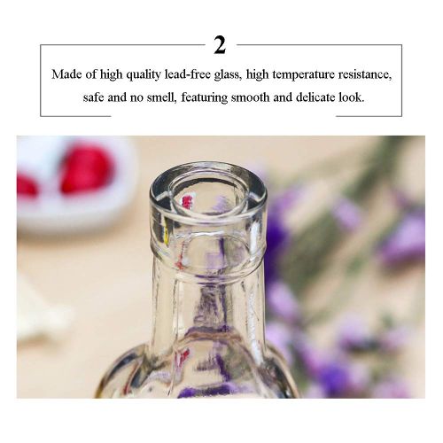  JY Collection Set of 3 Glass Oil and Vinegar Dispenser, 17 OZ, BPA Free, Salad Dressing Cruet Glass Bottle Olive Oil Bottles Dispenser Glass Oil Bottle Coconut Oil bottle with Stai