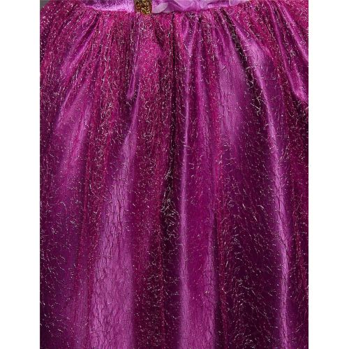  JYH Princess Rapunzel Purple Princess Party Costume Dress with Crown Wand