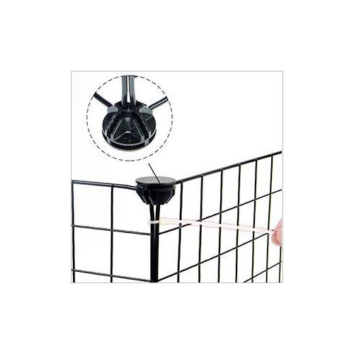  JYYG Pet Playpen, Small Animal Cage Indoor Portable Metal Wire Yard Fence for Small Animals, Guinea Pigs, Rabbits Kennel Crate Fence Tent, Black