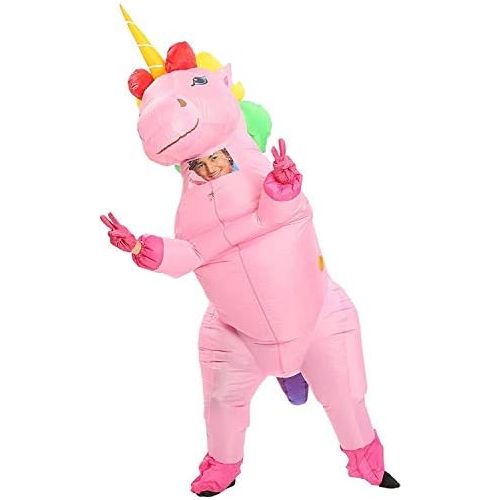  할로윈 용품JYZCOS Adult Unicorn Inflatable Costume Full Body Blowup Halloween Suit