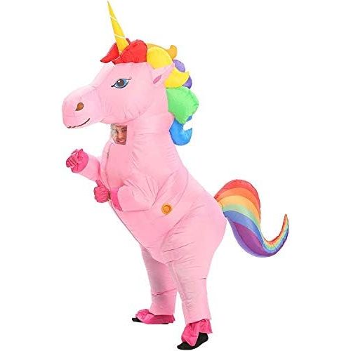  할로윈 용품JYZCOS Adult Unicorn Inflatable Costume Full Body Blowup Halloween Suit