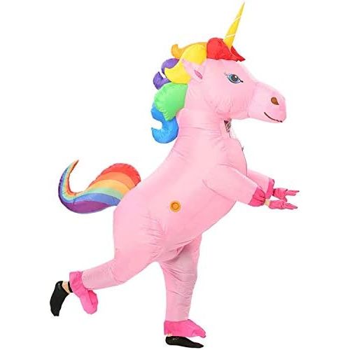  할로윈 용품JYZCOS Adult Unicorn Inflatable Costume Full Body Blowup Halloween Suit