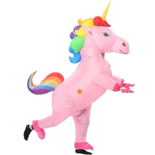  할로윈 용품JYZCOS Adult Unicorn Inflatable Costume Full Body Blowup Halloween Suit