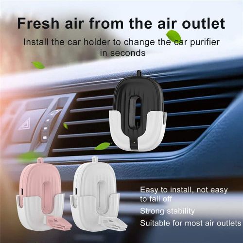 JZ Air Purifier for Home,Mini Portable Wearable Air Purifier Necklace Smoke Eliminator for Kids/Adults/Car,USB Charging Bedroom Office Travel Air Cleaner for Smoke,Pets Smel - Pink