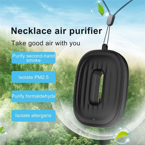  JZ Air Purifier for Home,Mini Portable Wearable Air Purifier Necklace Smoke Eliminator for Kids/Adults/Car,USB Charging Bedroom Office Travel Air Cleaner for Smoke,Pets Smel - Pink