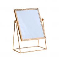 JZ Makeup mirror Square Mirror/HD Vanity Mirror/Cosmetic Mirror,Multifunction Metal Bedroom Desktop Mirror