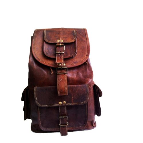  Jaald 18 Leather Backpack Travel rucksack knapsack daypack Bag for men women