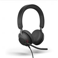 Jabra Evolve2 40 UC Wired Headphones, USB-A, Stereo, Black - Telework Headset for Calls and Music, Enhanced All-Day Comfort, Passive Noise Cancelling Headphones, UC-Optimized with USB-A Connection