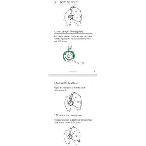 자브라 Jabra Evolve 65 Mono MS, Charging Stand & Link 370 - Professional Unified Communicaton Headset