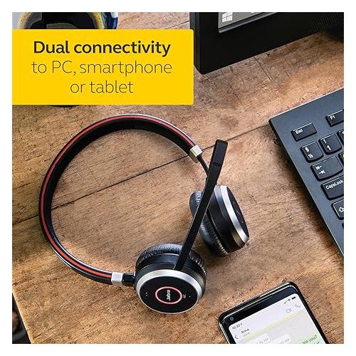 자브라 Jabra Evolve 65 Mono MS, Charging Stand & Link 370 - Professional Unified Communicaton Headset