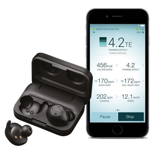 자브라 Jabra Elite Sport True Wireless Waterproof Fitness & Running Earbuds with Heart Rate and Activity Tracker - Advanced Wireless connectivity and Charging case - 4.5 Hour