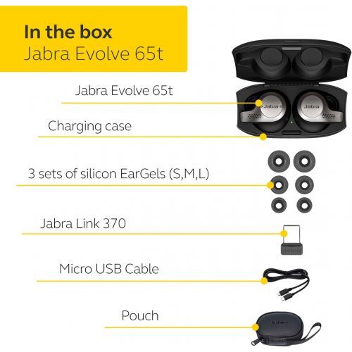 자브라 Jabra Evolve 65T True Wireless Professional UC Headset - UC Version
