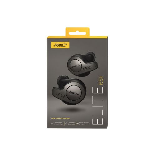 자브라 Jabra Elite 65t Alexa Enabled True Wireless Earbuds Charging Case  Titanium Black