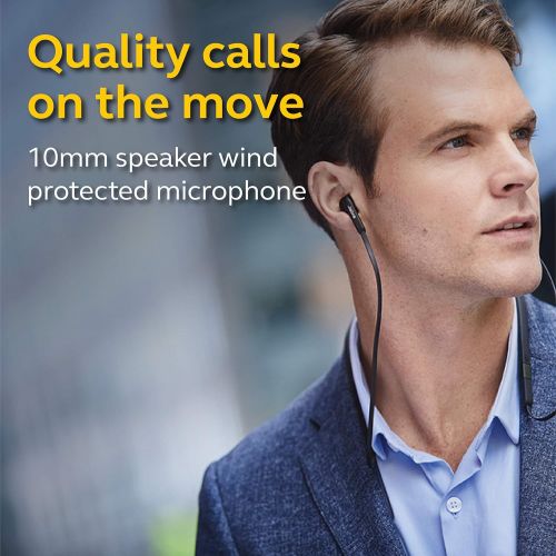 자브라 Jabra Elite 25e Wireless Earbuds, Black  Voice Assistant and Bluetooth Enabled, Around-the-Neck Style with a Secure Fit and Superior Sound for Music and Calls, Long Battery Life,