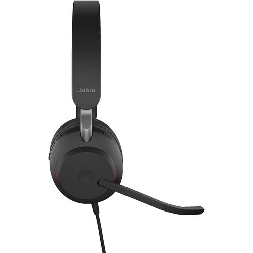 자브라 Jabra Evolve2 40 SE Stereo Wired On-Ear Headset (Microsoft Teams, USB-C, Black)