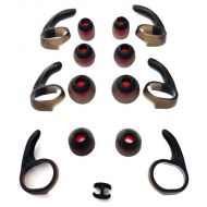 Set OEM 6 EarGels and 6 EarWings for Jabra Rox Wireless Bluetooth Headset Ear Buds Ear Gels Stabilizers Eargels Earbuds Eartips Earstabilizers Replacement