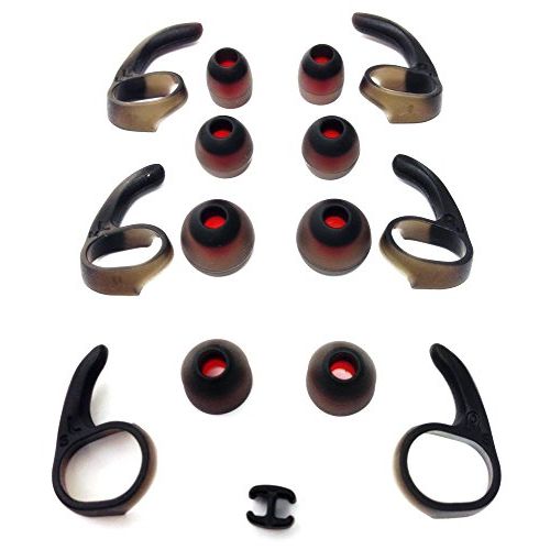 자브라 Set OEM 6 EarGels and 6 EarWings for Jabra Rox Wireless Bluetooth Headset Ear Buds Ear Gels Stabilizers Eargels Earbuds Eartips Earstabilizers Replacement