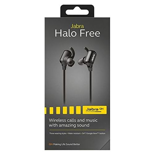 자브라 Jabra Halo Free Wireless Bluetooth Stereo Earbuds (Retail Packaging), Black