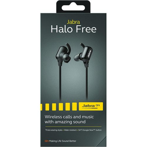 자브라 Jabra Halo Free Wireless Bluetooth Stereo Earbuds (Retail Packaging), Black