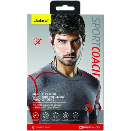 자브라 Jabra SPORT COACH (Red) Wireless Bluetooth Earbuds for Cross-Training - Retail Packaging