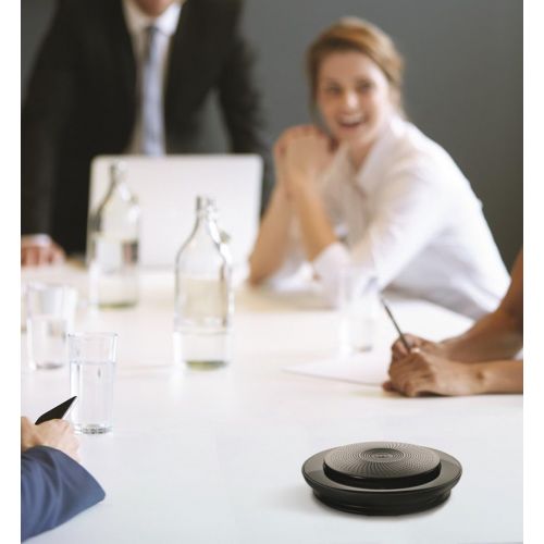 자브라 Jabra Speak 710 MS Wireless Bluetooth Speaker for Softphones and Mobile Phones ? Easy Setup, Portable Speaker for Holding Meetings Anywhere with Immersive Sound, MS Optimized