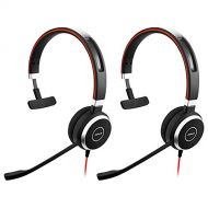 Jabra Evolve 40 UC Mono Headset ? Telephone Headset, Superior Sound for Calls and Music, 3.5mm Jack/USB Connection, All-Day Comfort Design (2-Pack)