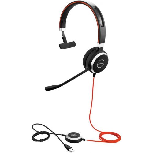 자브라 Jabra Evolve 40 UC Mono Headset ? Telephone Headset, Superior Sound for Calls and Music, 3.5mm Jack/USB Connection, All-Day Comfort Design (2-Pack)