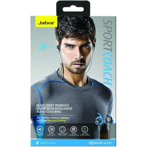 자브라 Jabra SPORT COACH (Blue) Wireless Bluetooth Earbuds for Cross-Training - Retail Packaging