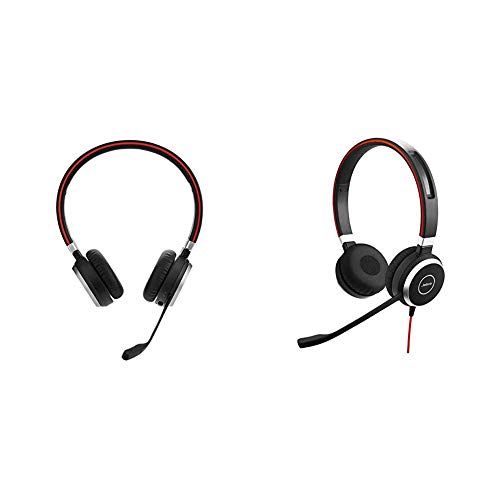 자브라 Jabra Evolve 65 UC Stereo Wireless Headset/Music Headphones Bundle with Jabra Evolve 40 Stereo UC - Professional Unified Communicaton Headset