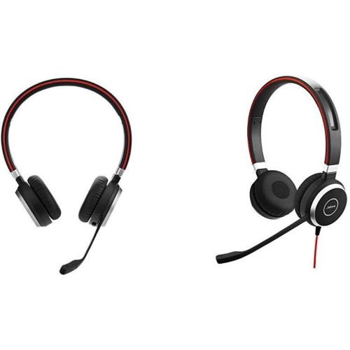 자브라 Jabra Evolve 65 UC Stereo Wireless Headset/Music Headphones Bundle with Jabra Evolve 40 Stereo UC - Professional Unified Communicaton Headset