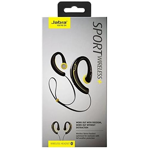 자브라 Jabra Sport Plus Wireless Bluetooth Stereo Headphones, Retail Packaging, Black/Yellow (Discontinued by Manufacturer)