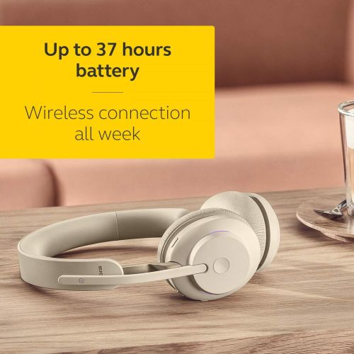 자브라 Jabra Evolve2 65 USB-A UC Stereo with Charging Stand - Beige Wireless Headset/Music Headphones