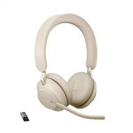 Jabra Evolve2 65 USB-A UC Stereo - Beige Wireless Headset/Music Headphones