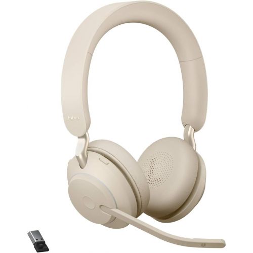 자브라 Jabra Evolve2 65 USB-A UC Stereo - Beige Wireless Headset/Music Headphones