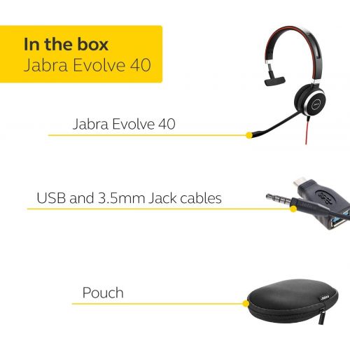 자브라 Jabra Evolve 40 MS Stereo USB-C Wired Headset