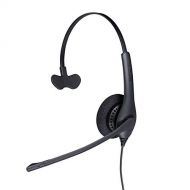 Jabra Biz 1500 Quick Disconnect On-Ear Mono Headset - Corded Headphone with Noise-Cancelling Microphone and Volume Spike Protection for Deskphones, Black